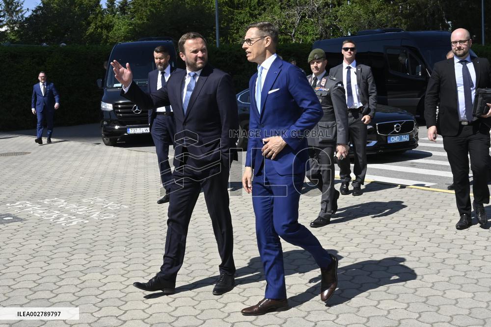 President of Finland Alexander Stubb visits The Rakett 69 Science Studios to meet with the Unicorn Squad in Tallinn,...