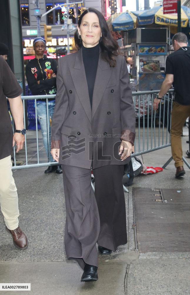 Carrie-Anne Moss At GMA - NYC