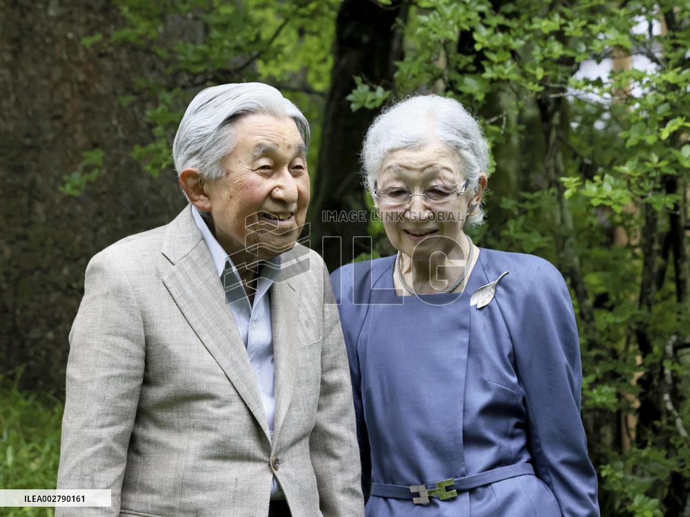 Former Japanese emperor, empress in Nikko