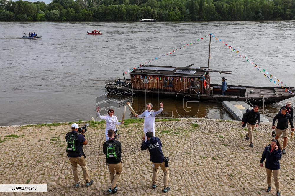 Olympic Flame Passes Through Maine Et Loire - France