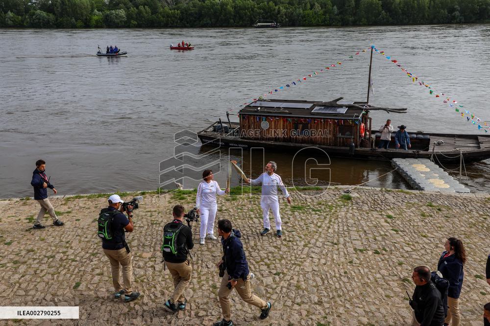Olympic Flame Passes Through Maine Et Loire - France