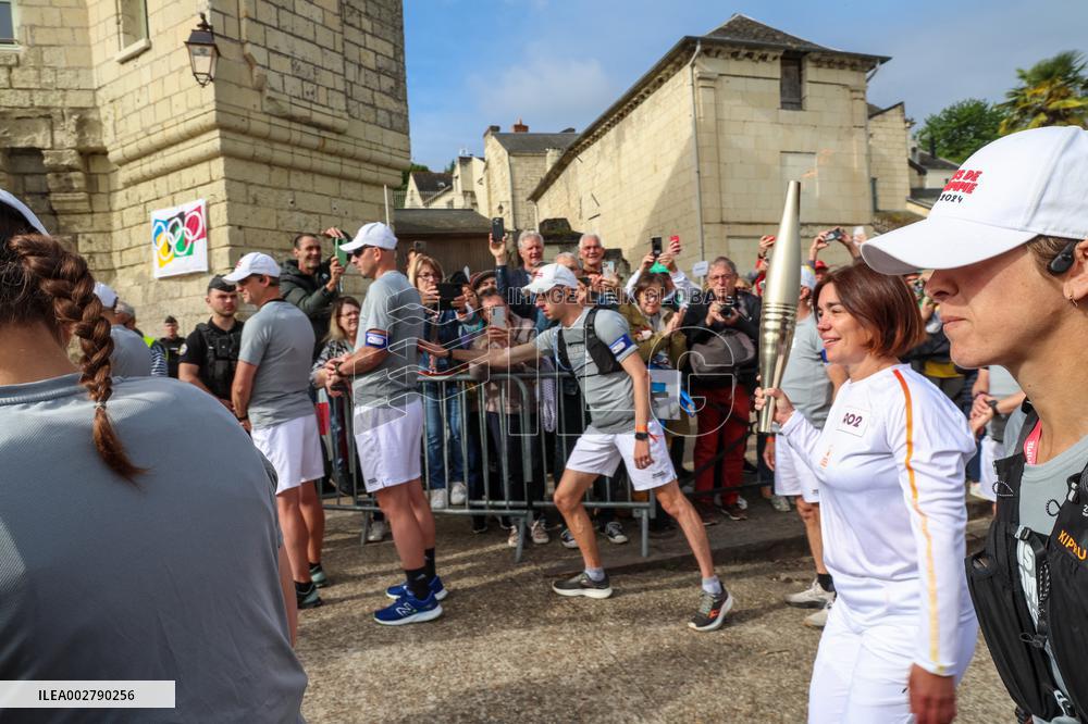 Olympic Flame Passes Through Maine Et Loire - France