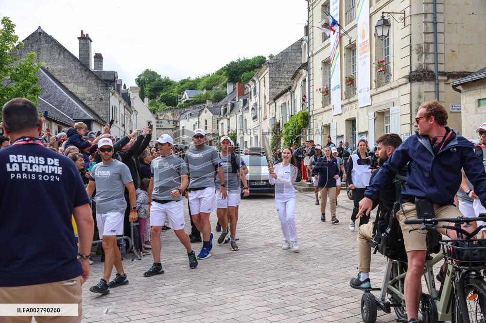 Olympic Flame Passes Through Maine Et Loire - France