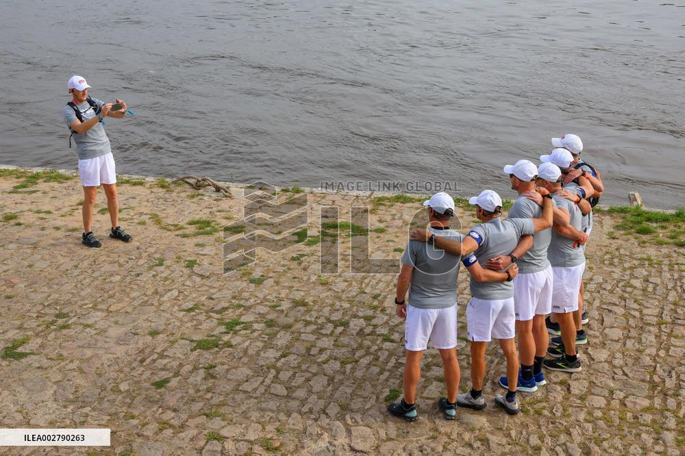 Olympic Flame Passes Through Maine Et Loire - France