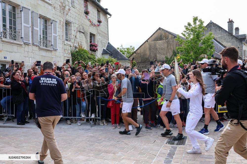Olympic Flame Passes Through Maine Et Loire - France