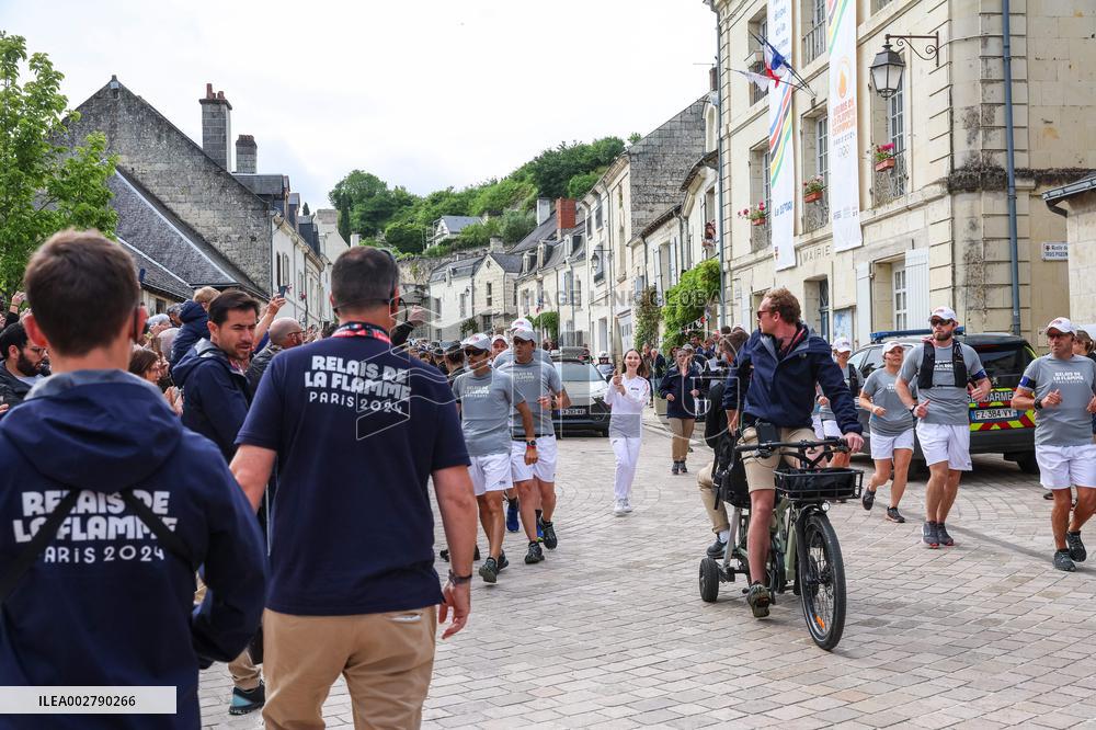 Olympic Flame Passes Through Maine Et Loire - France