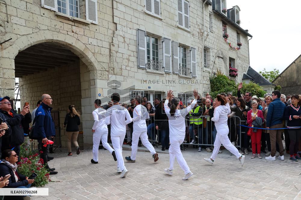 Olympic Flame Passes Through Maine Et Loire - France