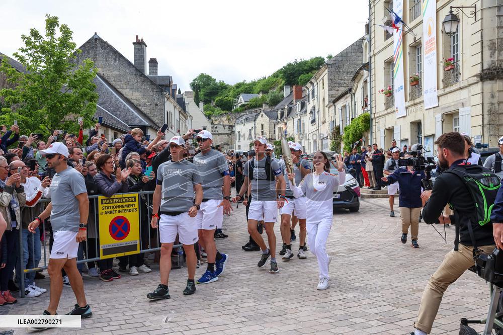Olympic Flame Passes Through Maine Et Loire - France