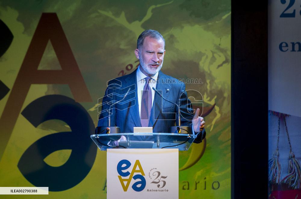 King Felipe At Anniversary Of Euroamerica Foundation - Madrid