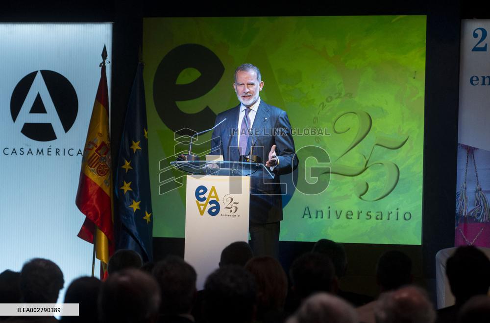King Felipe At Anniversary Of Euroamerica Foundation - Madrid