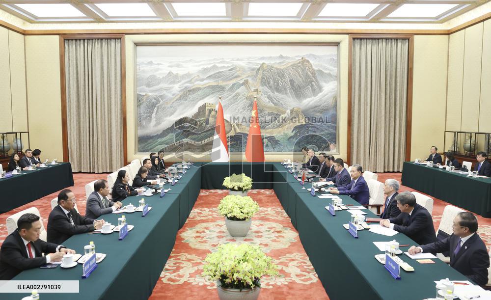 CHINA-BEIJING-ZHAO LEJI-INDONESIA-MAHARANI-TALKS (CN)
