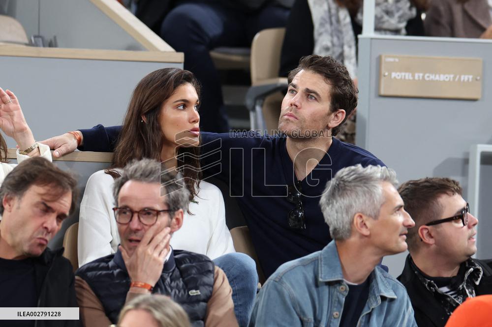 Celebrities In Stands At The 2024 French Open - Village Day Three NB
