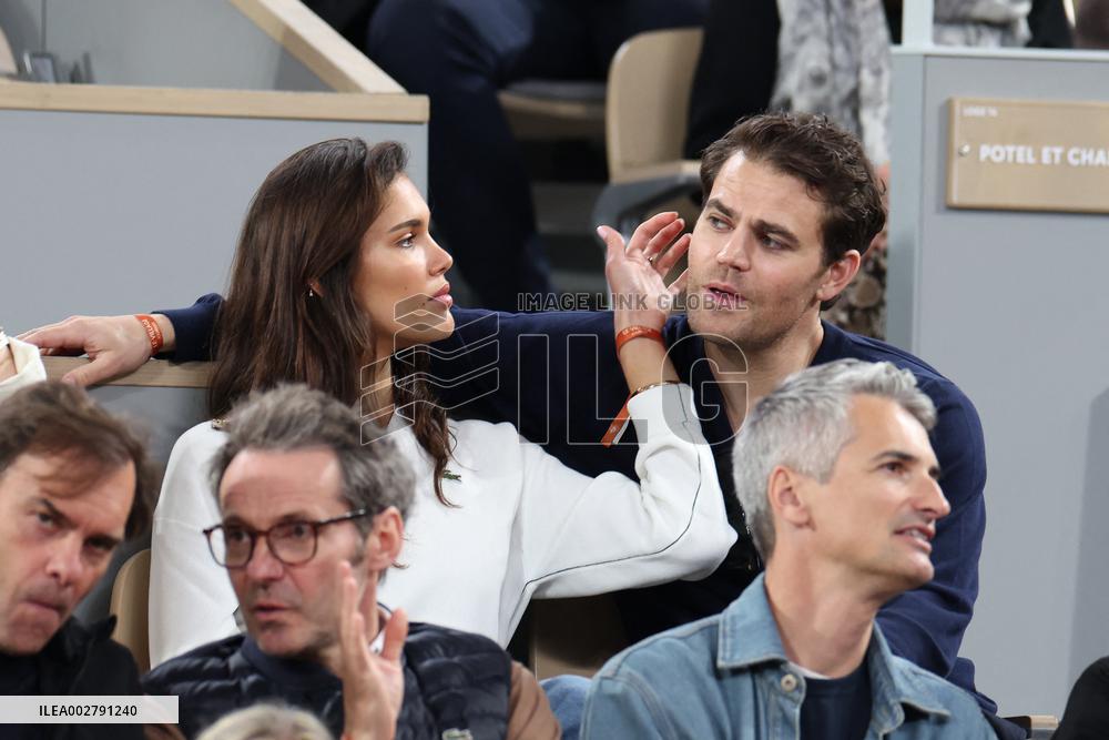 Celebrities In Stands At The 2024 French Open - Village Day Three NB
