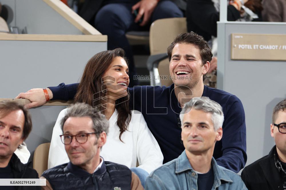 Celebrities In Stands At The 2024 French Open - Village Day Three NB