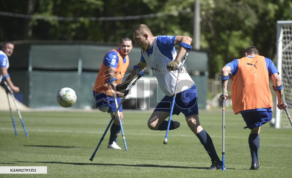 Amputee football training in Kyiv