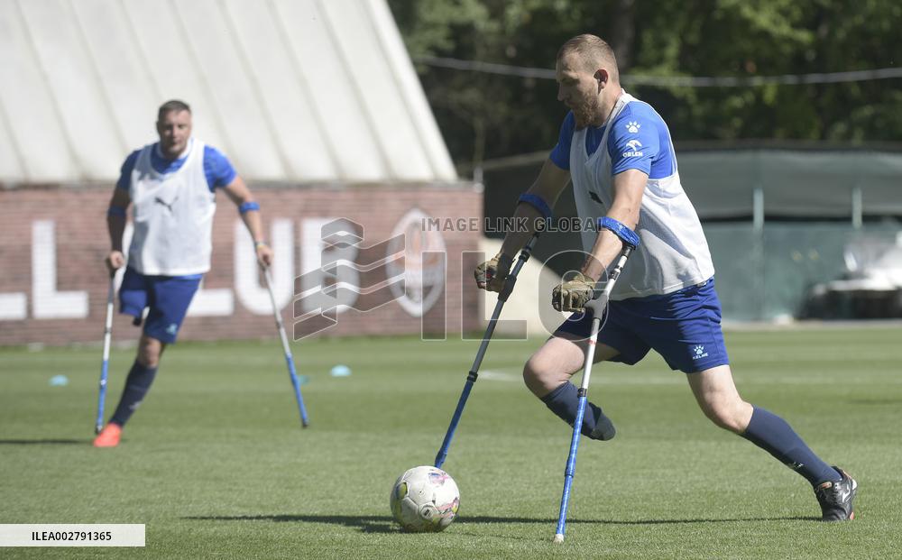 Amputee football training in Kyiv