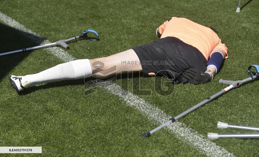 Amputee football training in Kyiv