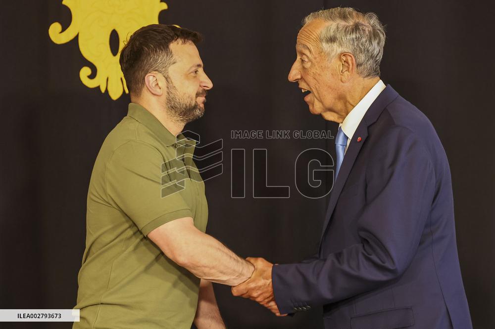 Zelensky and Marcelo Rebelo de Sousa in Portugal