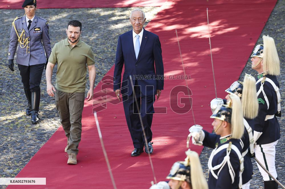 Zelensky and Marcelo Rebelo de Sousa in Portugal