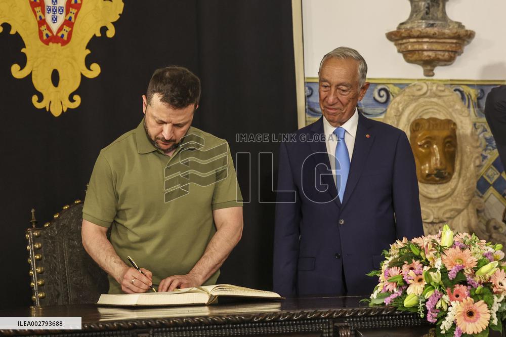 Zelensky and Marcelo Rebelo de Sousa in Portugal