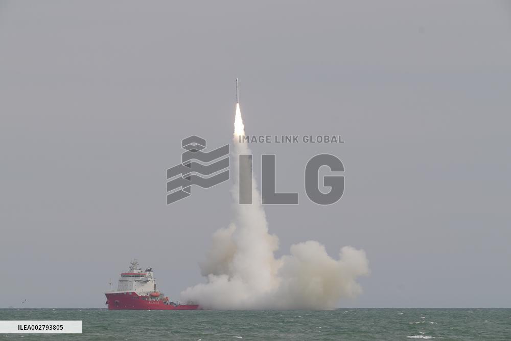 (EyesOnSci)CHINA-SHANDONG-COMMERCIAL ROCKET-SATELLITES-LAUNCH (CN)