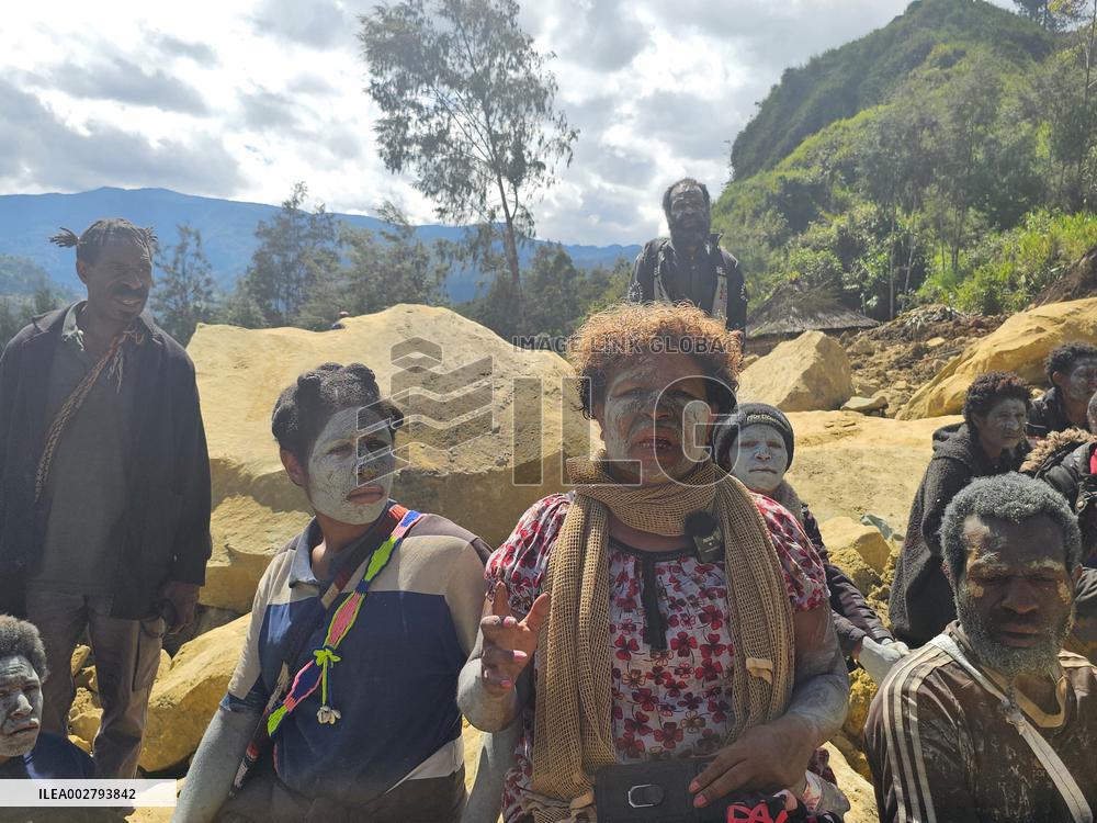 Locals Search Rubble After Landslide - Papua New Guinea