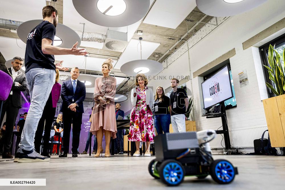 Queen Maxima Visits Jubilee Codam Coding College - Amsterdam