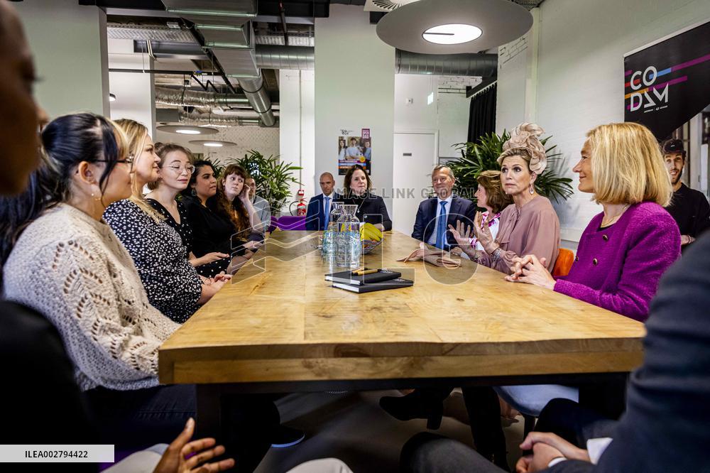 Queen Maxima Visits Jubilee Codam Coding College - Amsterdam