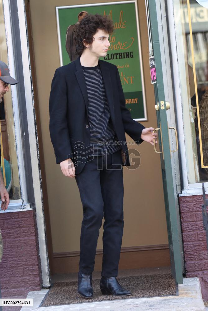 Timothee Chalamet On Set - NJ