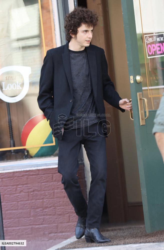Timothee Chalamet On Set - NJ