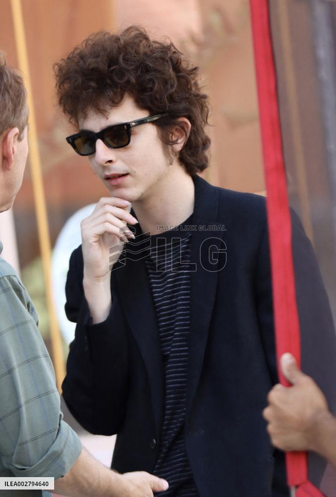 Timothee Chalamet On Set - NJ