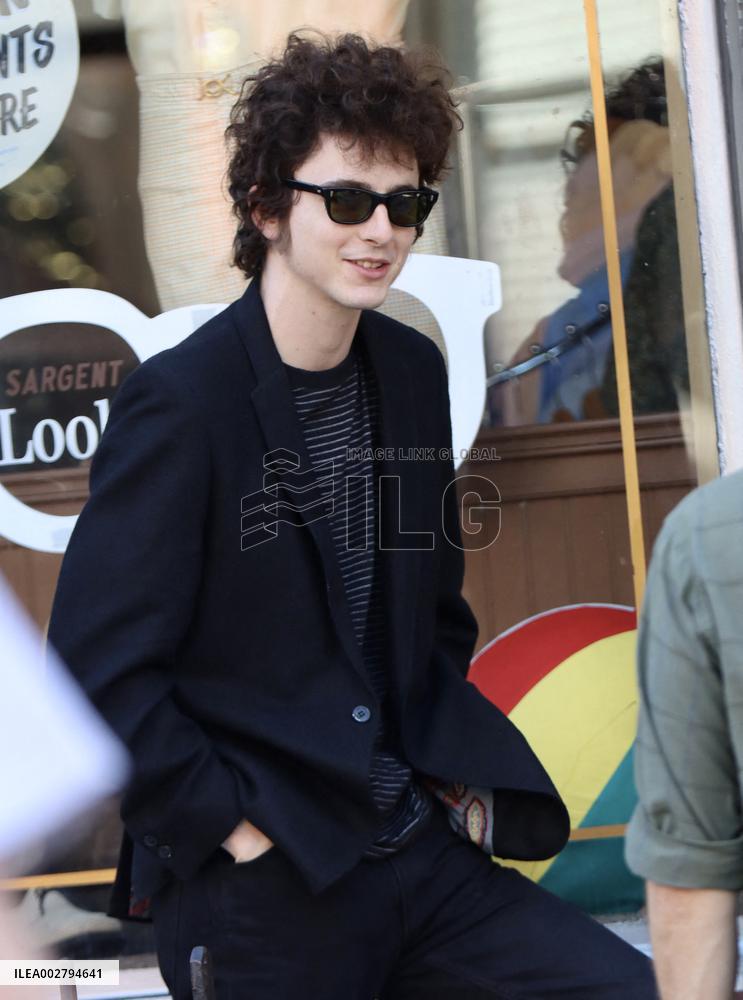 Timothee Chalamet On Set - NJ