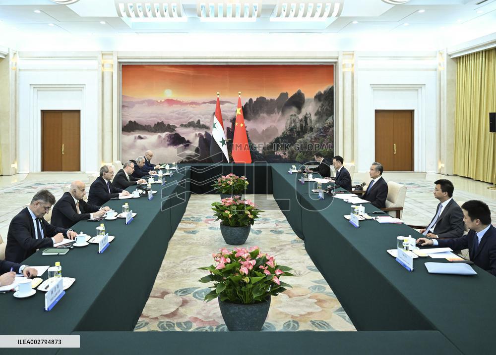 CHINA-BEIJING-WANG YI-SYRIAN FM-MEETING (CN)