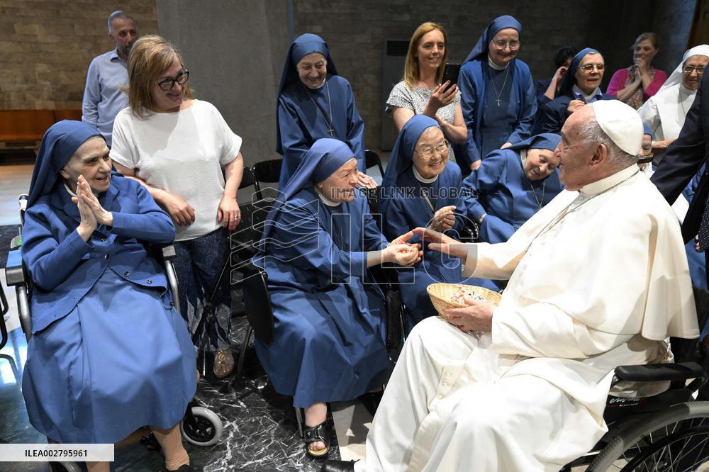 Pope Francis Meets Young Priests - Rome