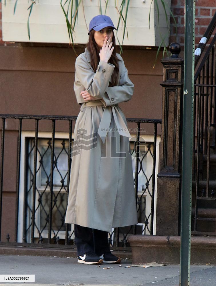 Dakota Johnson On Set - NYC