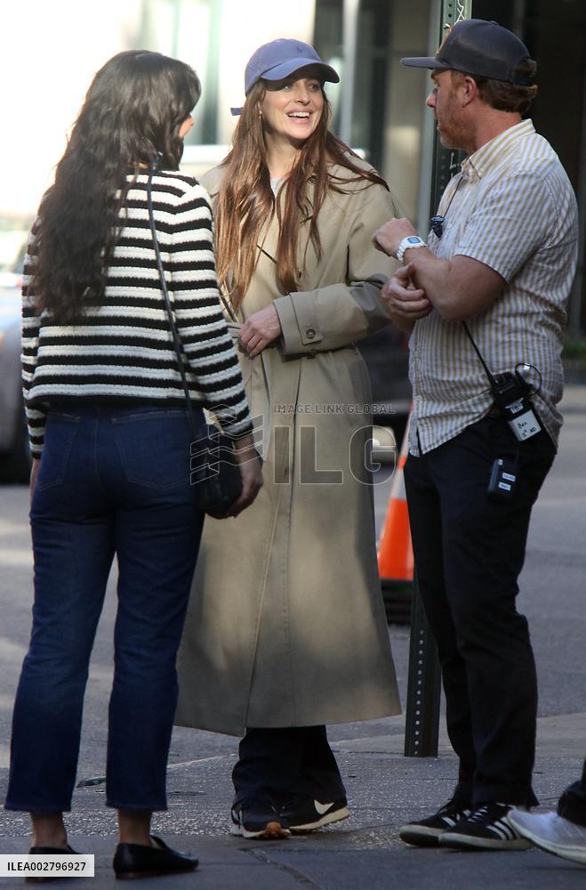Dakota Johnson On Set - NYC