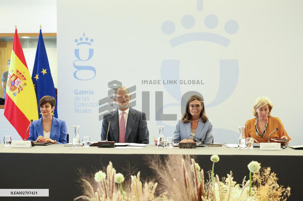 Spanish Royal Couple At Royal Board of Trustees Meeting - Madrid