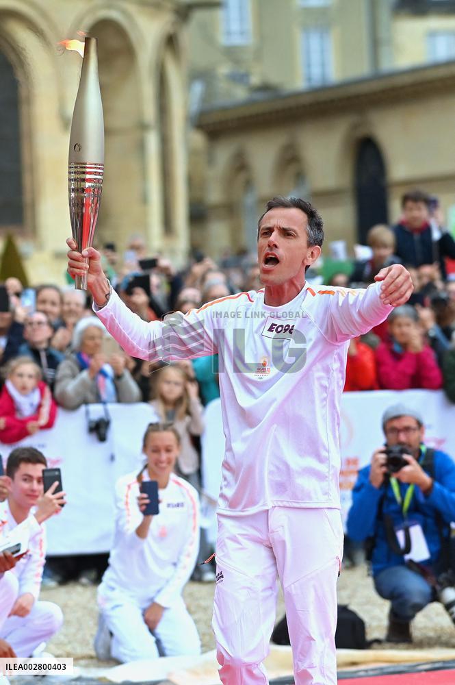 Olympic Flame Makes A Stop In Caen