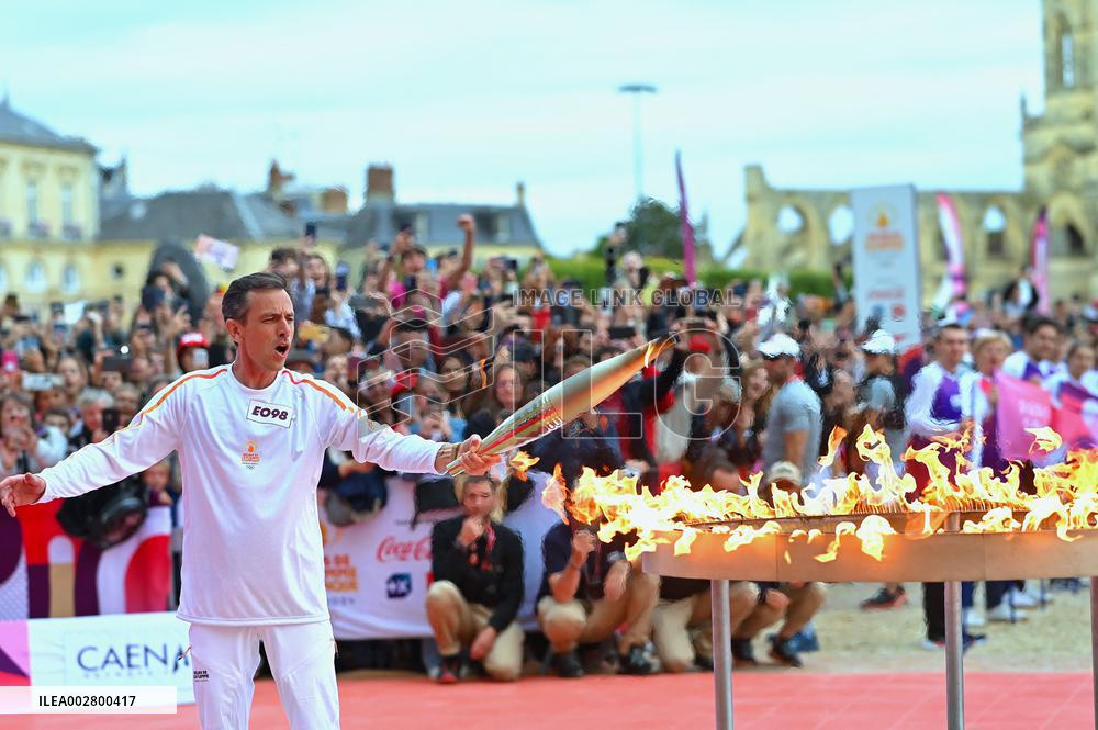 Olympic Flame Makes A Stop In Caen