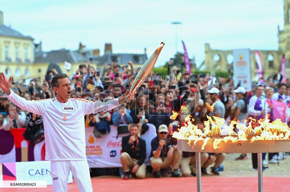 Olympic Flame Makes A Stop In Caen