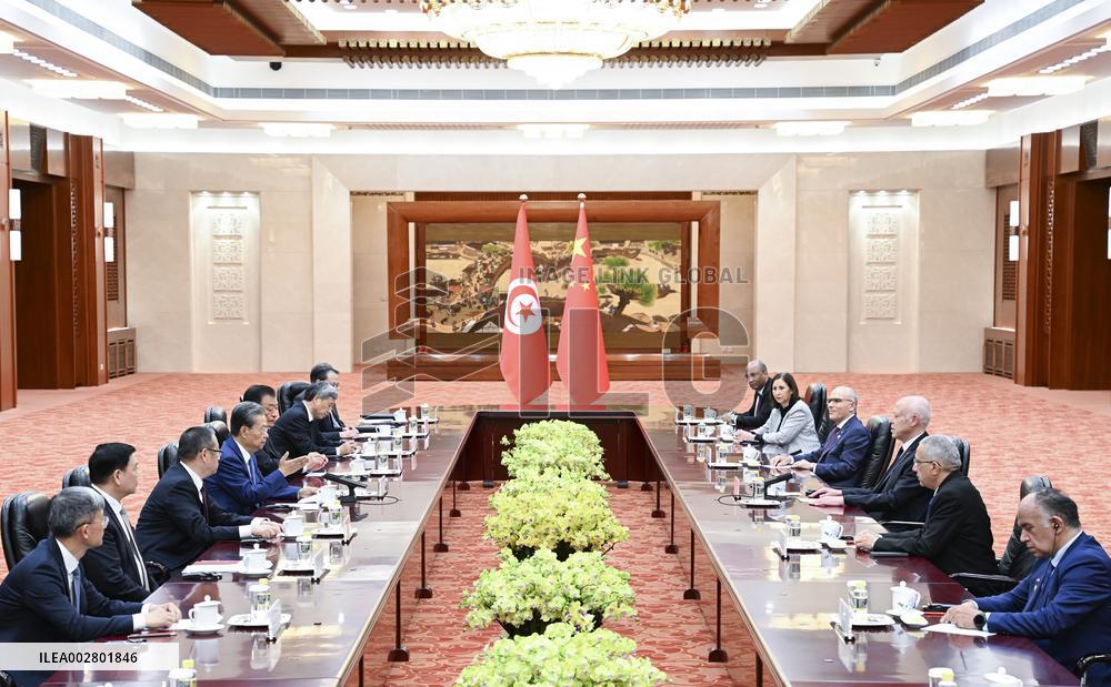 CHINA-BEIJING-ZHAO LEJI-TUNISIA-PRESIDENT-MEETING (CN)