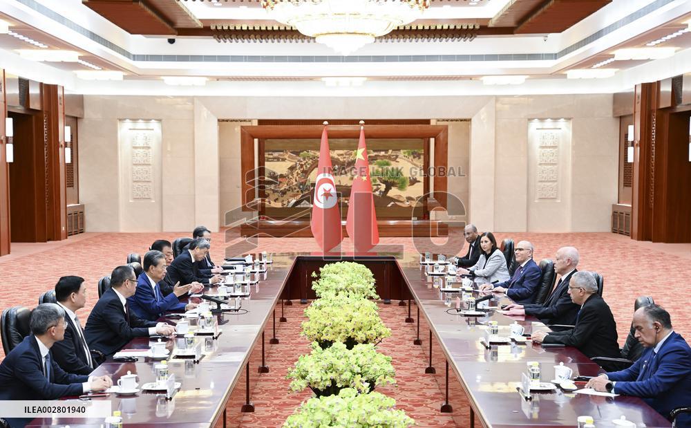 CHINA-BEIJING-ZHAO LEJI-TUNISIA-PRESIDENT-MEETING (CN)