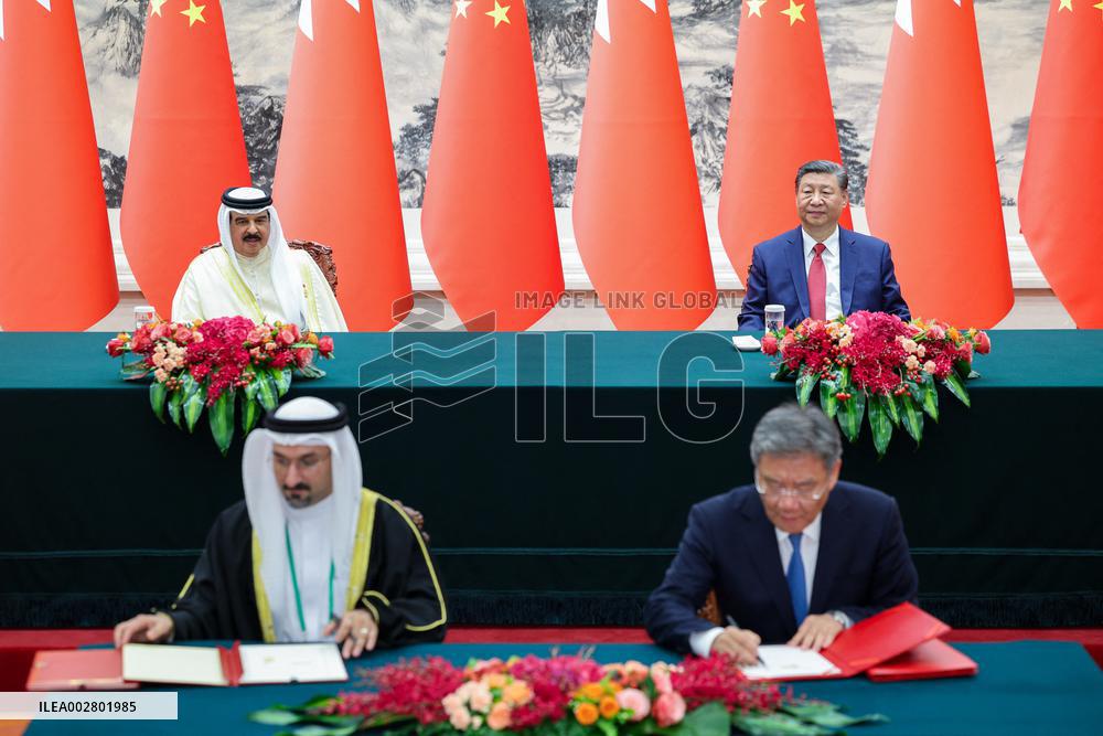 CHINA-BEIJING-XI JINPING-BAHRAIN-KING-TALKS (CN)