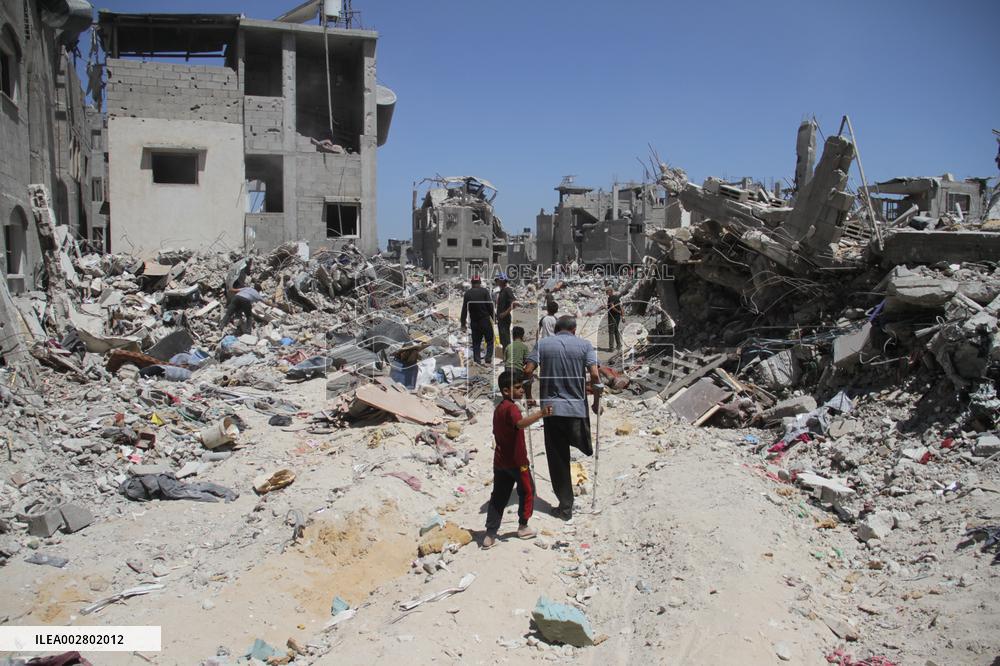 MIDEAST-GAZA-JABALIA REFUGEE CAMP-ISRAEL-MILITARY OPERATION-AFTERMATH