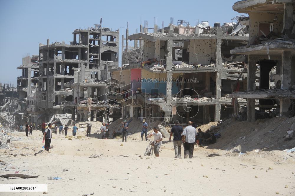 MIDEAST-GAZA-JABALIA REFUGEE CAMP-ISRAEL-MILITARY OPERATION-AFTERMATH