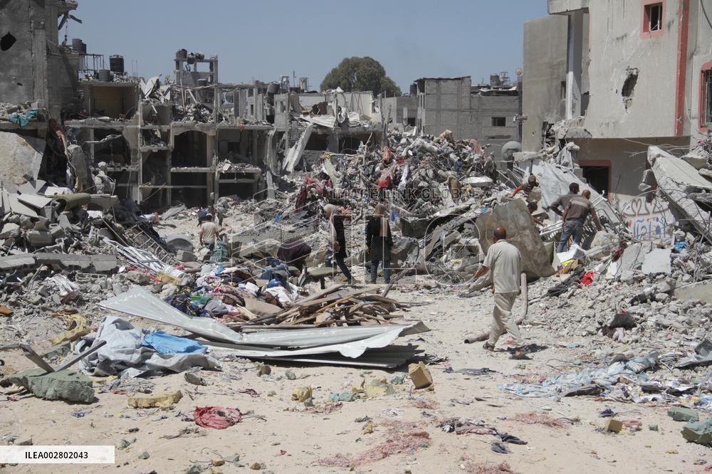 MIDEAST-GAZA-JABALIA REFUGEE CAMP-ISRAEL-MILITARY OPERATION-AFTERMATH