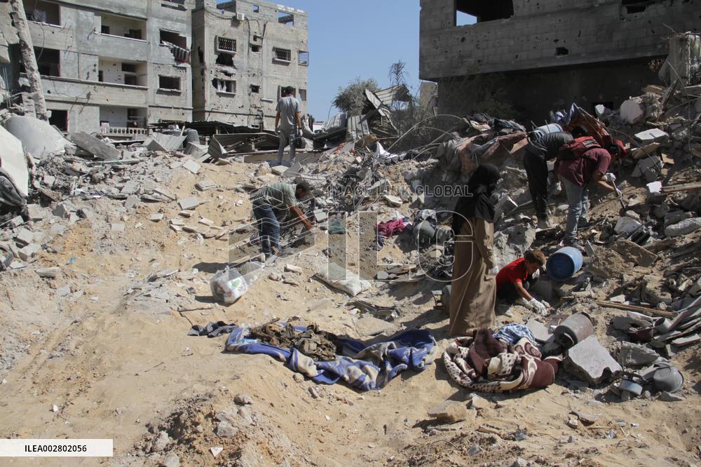 MIDEAST-GAZA-JABALIA REFUGEE CAMP-ISRAEL-MILITARY OPERATION-AFTERMATH