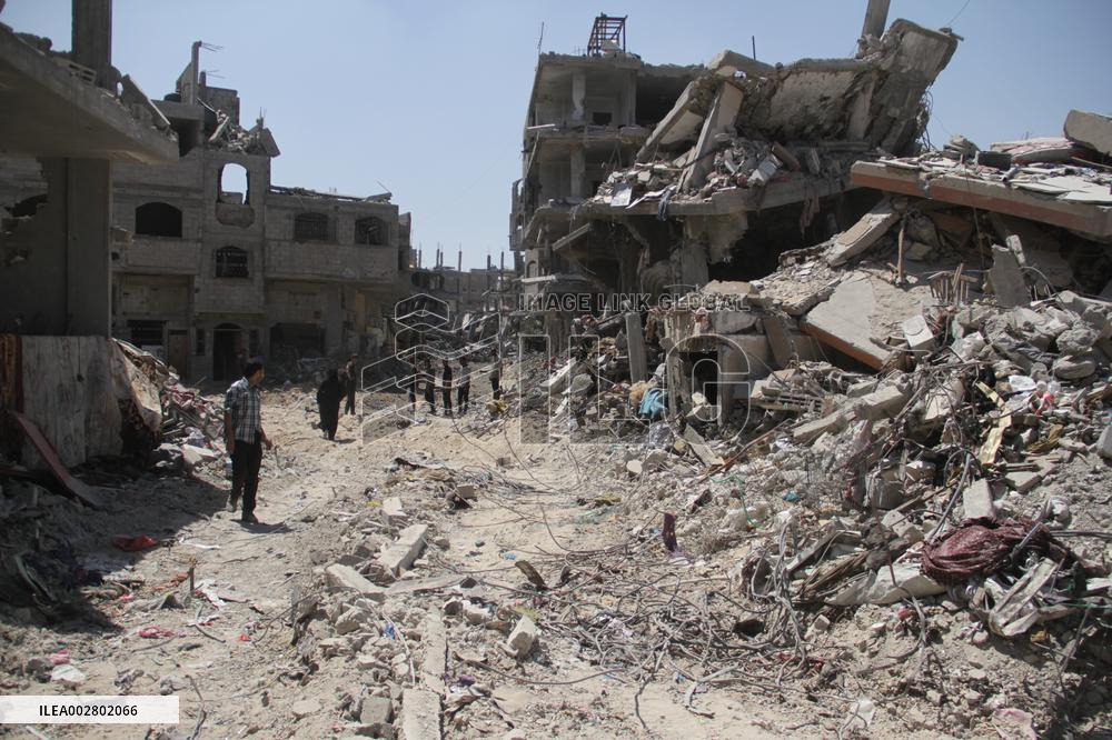 MIDEAST-GAZA-JABALIA REFUGEE CAMP-ISRAEL-MILITARY OPERATION-AFTERMATH