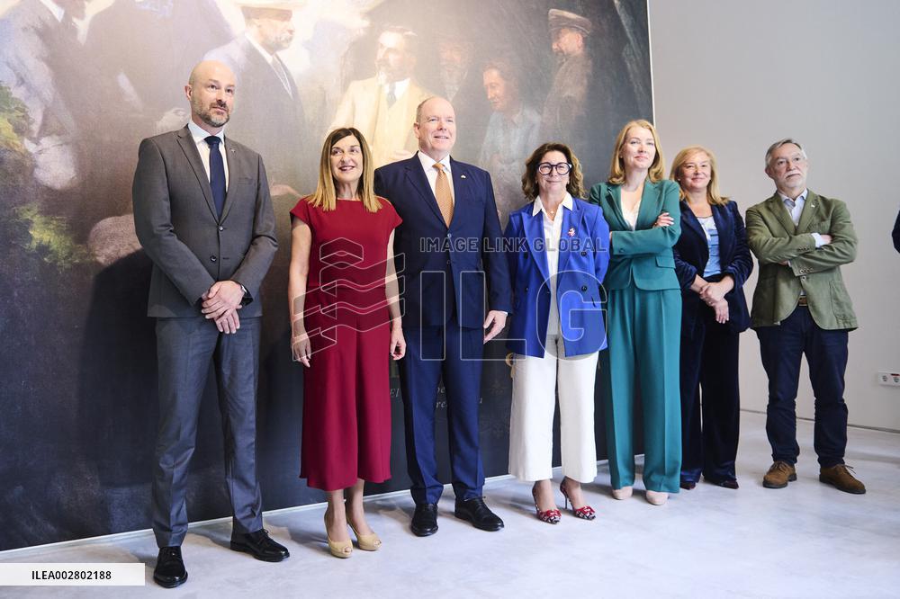 Prince Albert Attends Opening Of 'Albert I, the Prince of Prehistory' Exhibition - Spain