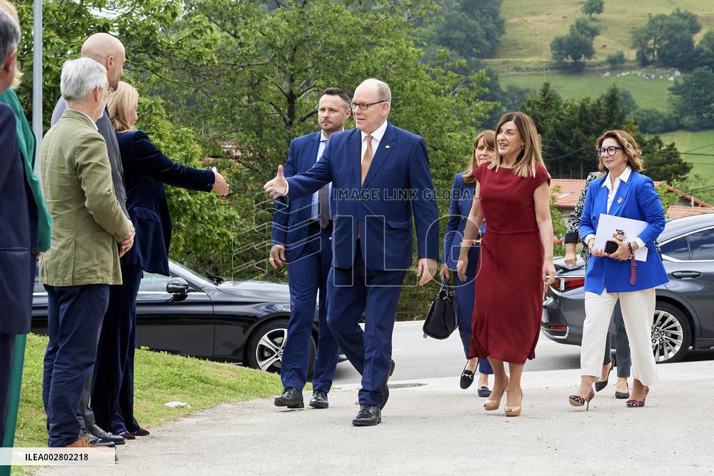 Prince Albert Attends Opening Of 'Albert I, the Prince of Prehistory' Exhibition - Spain